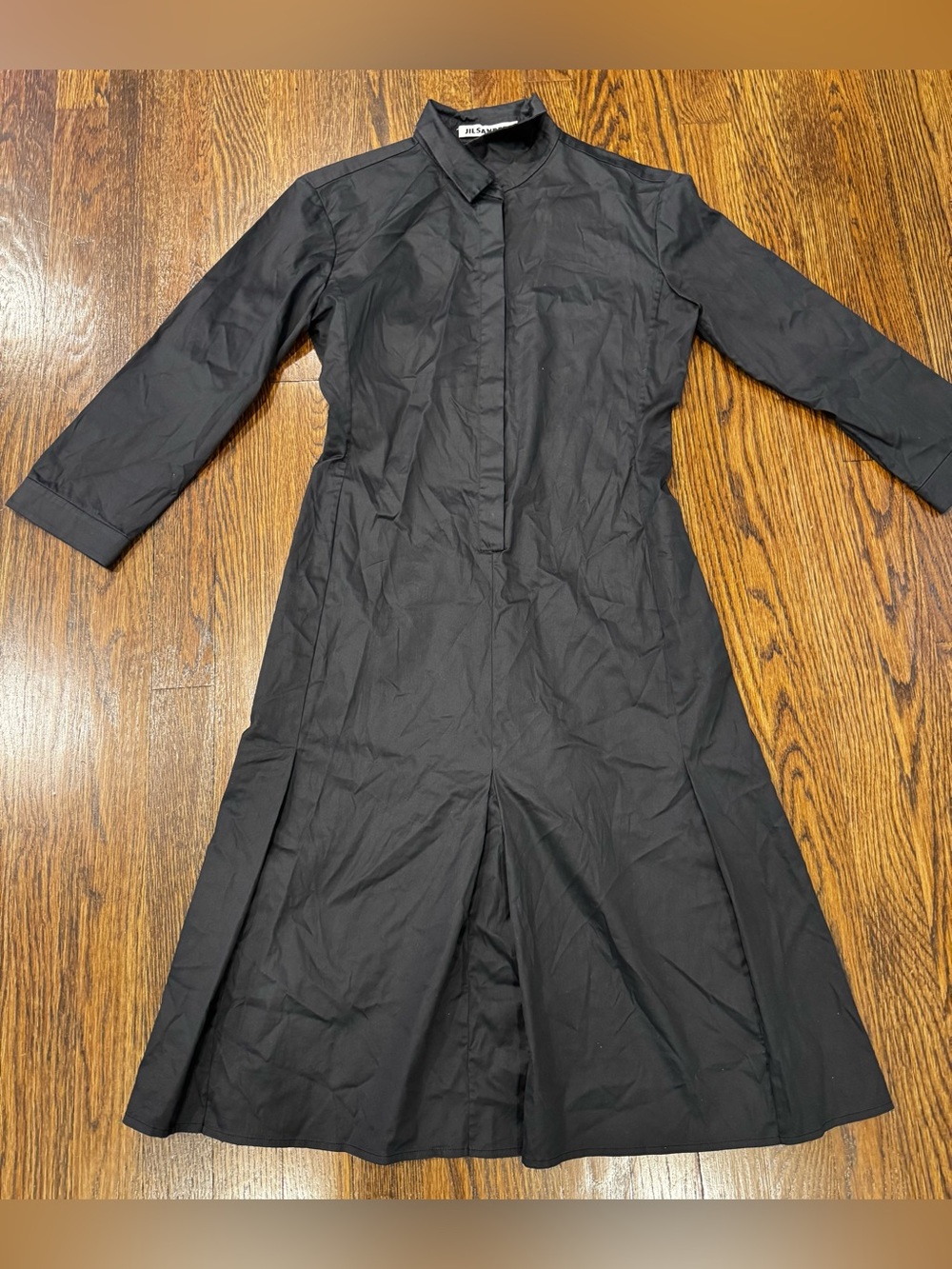 Jil Sander Black A-Line Dress  | Made In Italy | Size IT 34